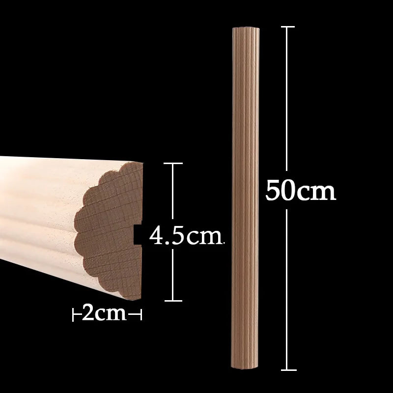 Wood Figurines Wood Applique Wood Decal Onlay Wood Carving Lines Carved Exquisite Natural Long Wooden Furniture Decor Lines Stra
