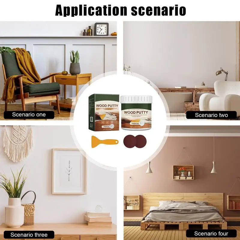 Wood Filler Exterior All-Purpose Exterior Wood Filler Wall Putty Hole Repair Professional Wood Hole Filler Stainable Wood Filler