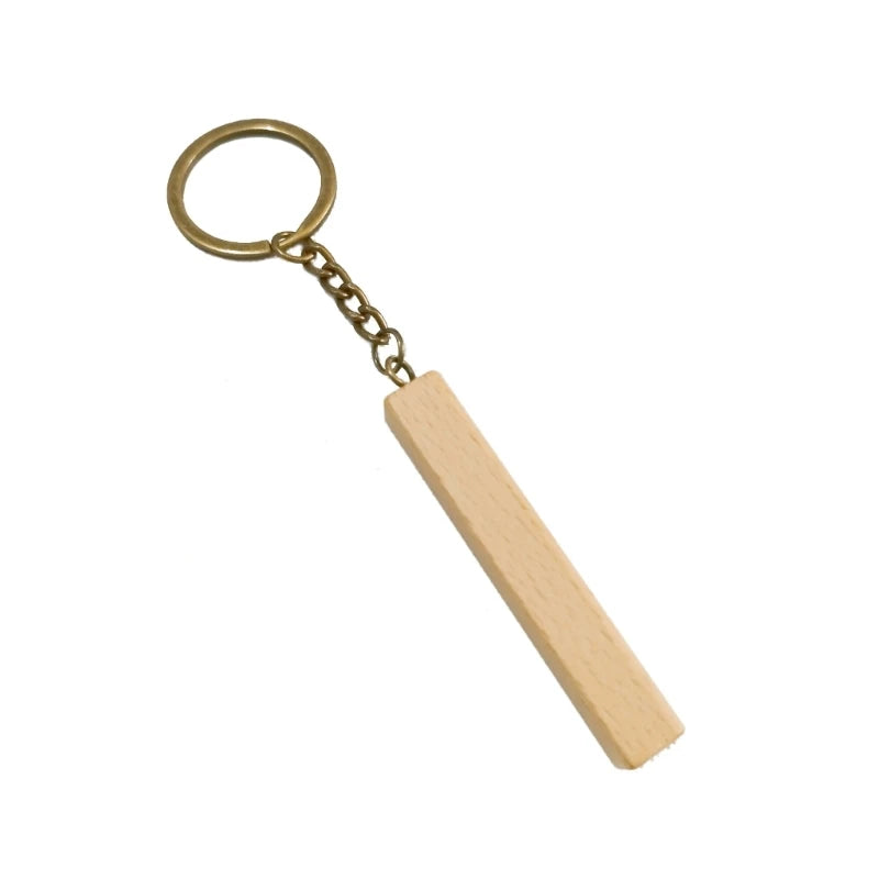 Wood Keychain Blanks Wood Keyring Blanks Wood Blank Keychains Rectangle Wood Keychain Blank for Engraving DIY Crafts