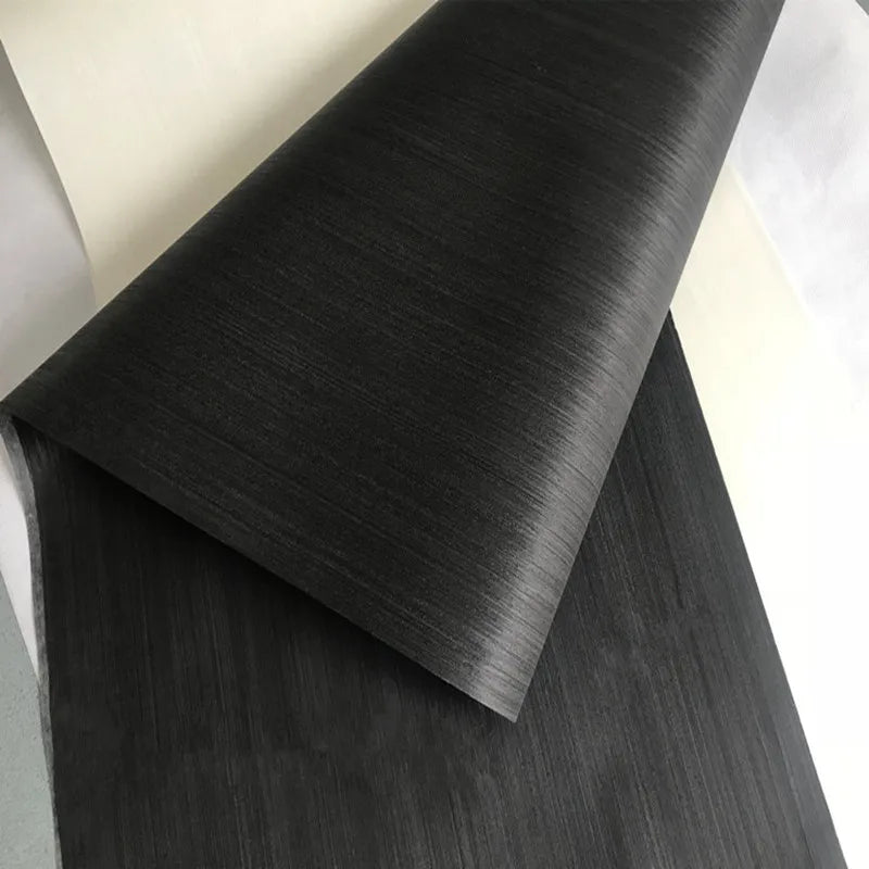 L:2.5Meters Width:55cm  Thickness:0.2mm Pure Color Wood Skin Pure Black Wood Skin Black Wood Solid Wood Manual Veneer