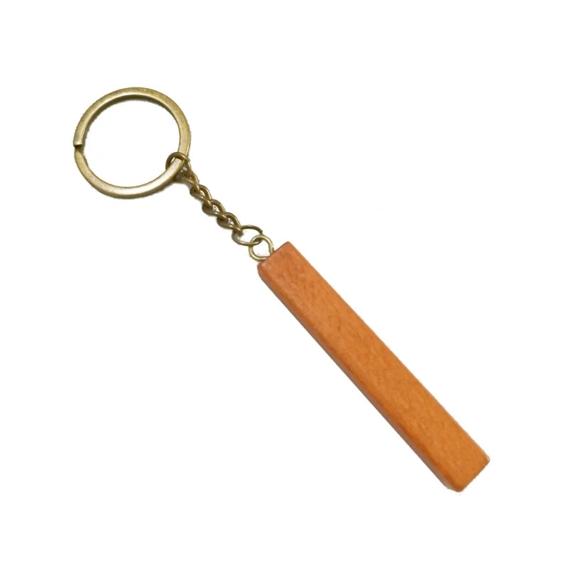 Wood Keychain Blanks Wood Keyring Blanks Wood Blank Keychains Rectangle Wood Keychain Blank for Engraving DIY Crafts