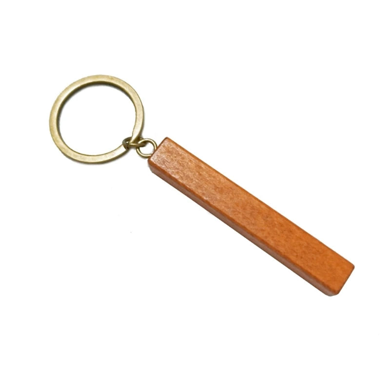 Wood Keychain Blanks Wood Keyring Blanks Wood Blank Keychains Rectangle Wood Keychain Blank for Engraving DIY Crafts